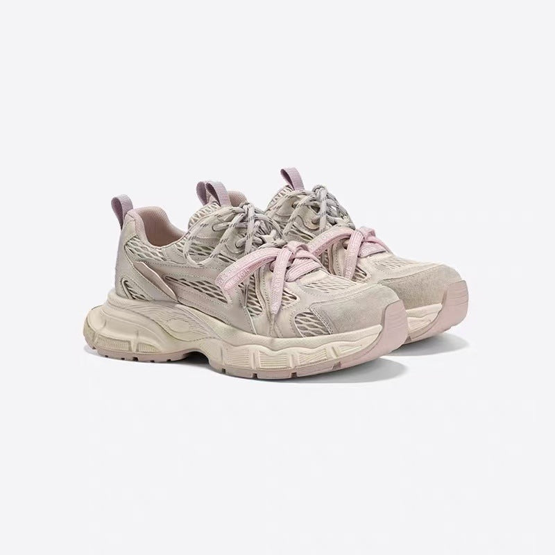 Women's Fashion Retro Distressed Platform Dad Spring Height Women's Casual Shoes