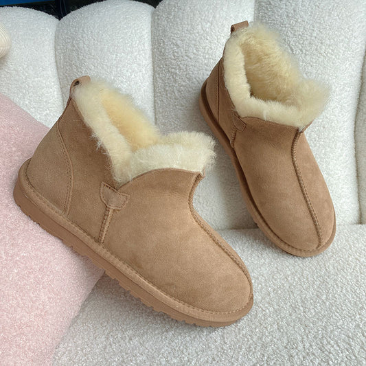 Men's Fur Integrated Plus Size Winter Warm Snow Boots