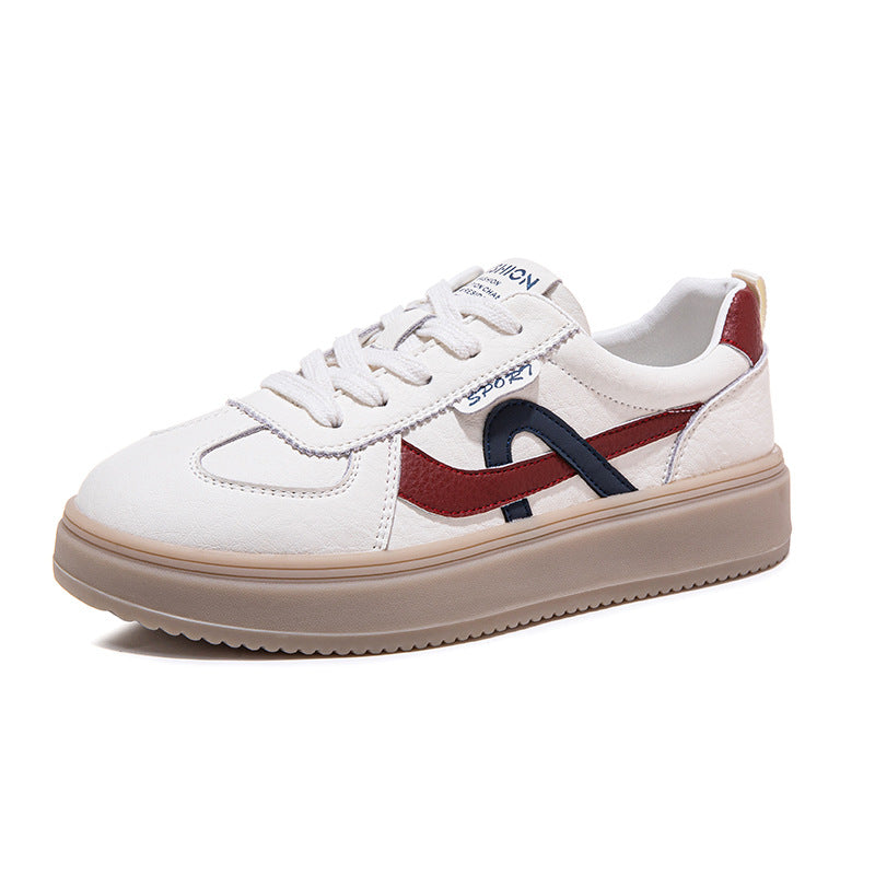 Women's White Autumn Breathable German Training Thick Casual Shoes