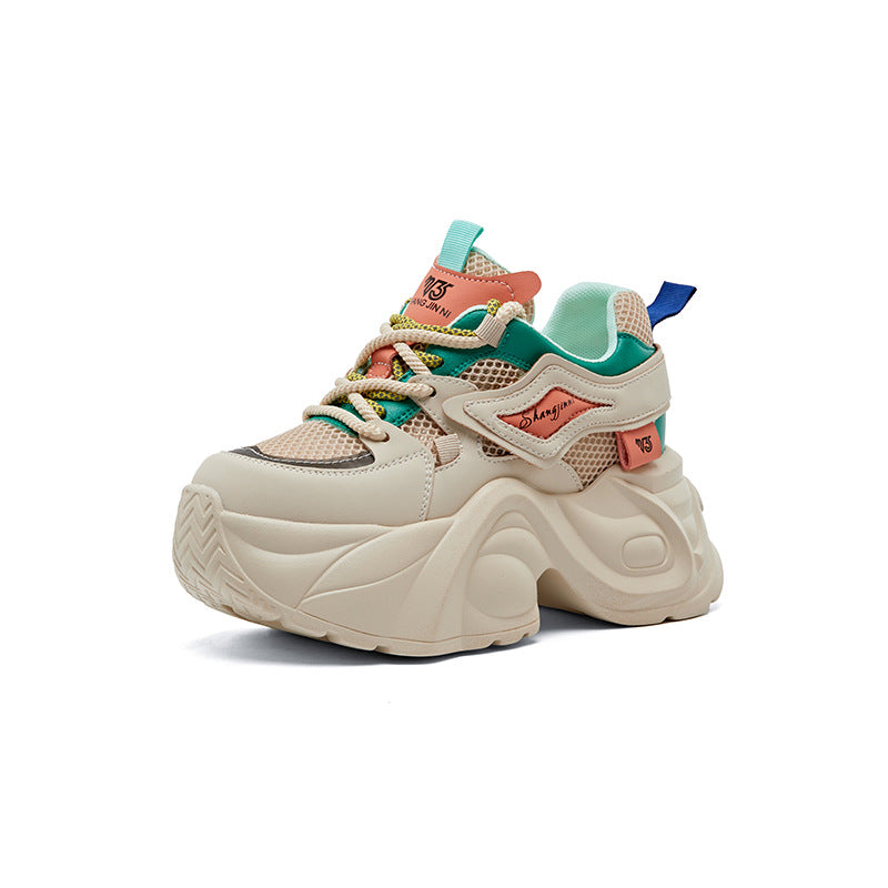 Women's Mesh Surface Thick Bottom Small Height Sneakers