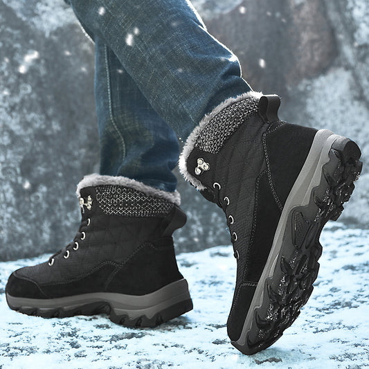 Men's Long Wool Comfortable Warm Waterproof Windproof Snow Boots