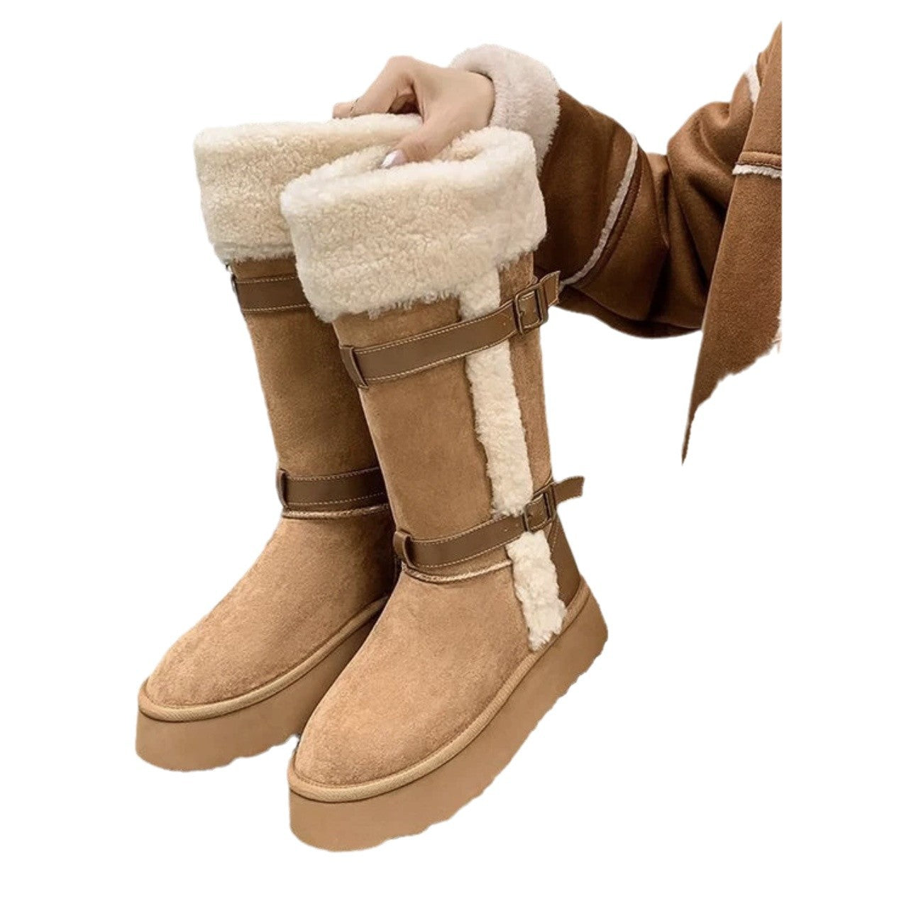 Women's Winter Platform Genuine Outdoor Veet Outer Snow Boots