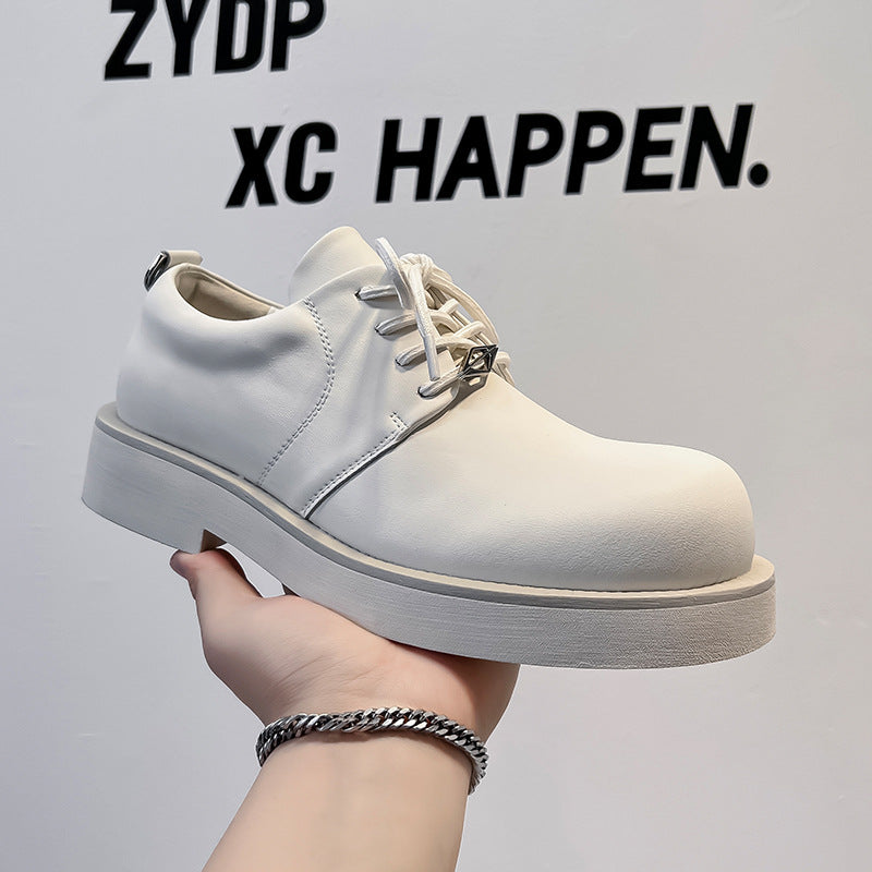 Male Mickey Big Head White Low Casual Shoes