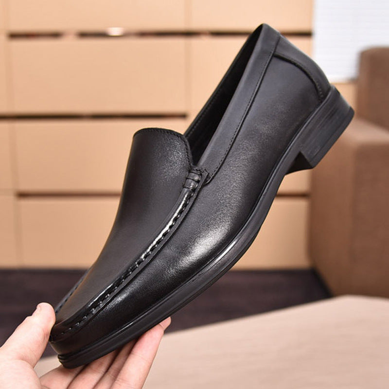 Men's Foot Covering With Brown Color Breathable Leather Shoes