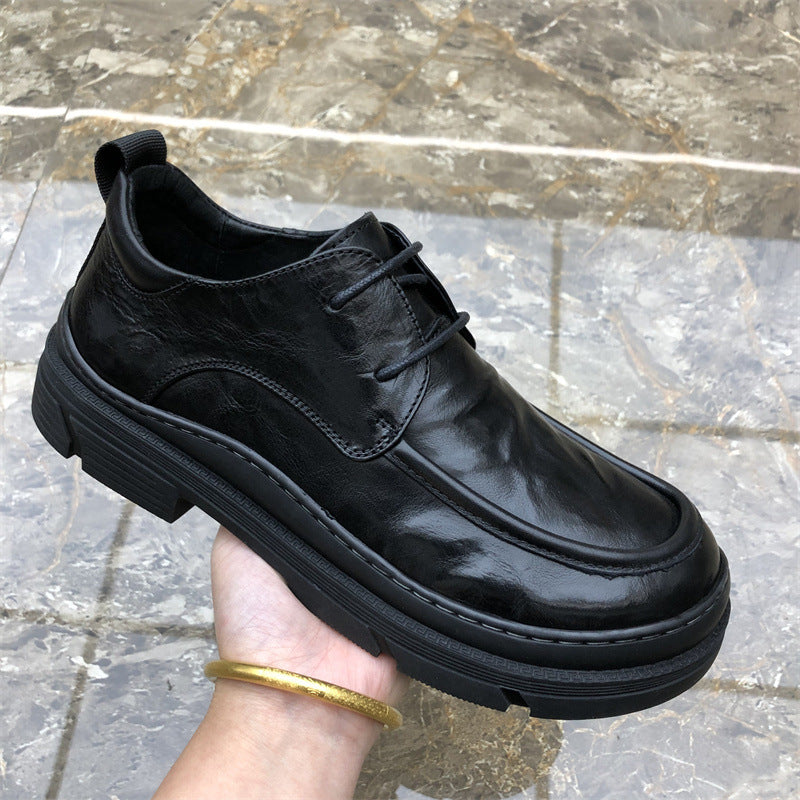 Men's Genuine Cowhide Business Big Toe Versatile Leather Shoes