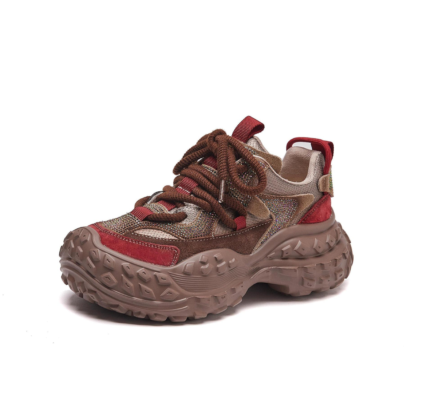 Women's Retro Diamonds Dad Autumn Lightweight Durian Thick Bottom Women's Sports Shoes