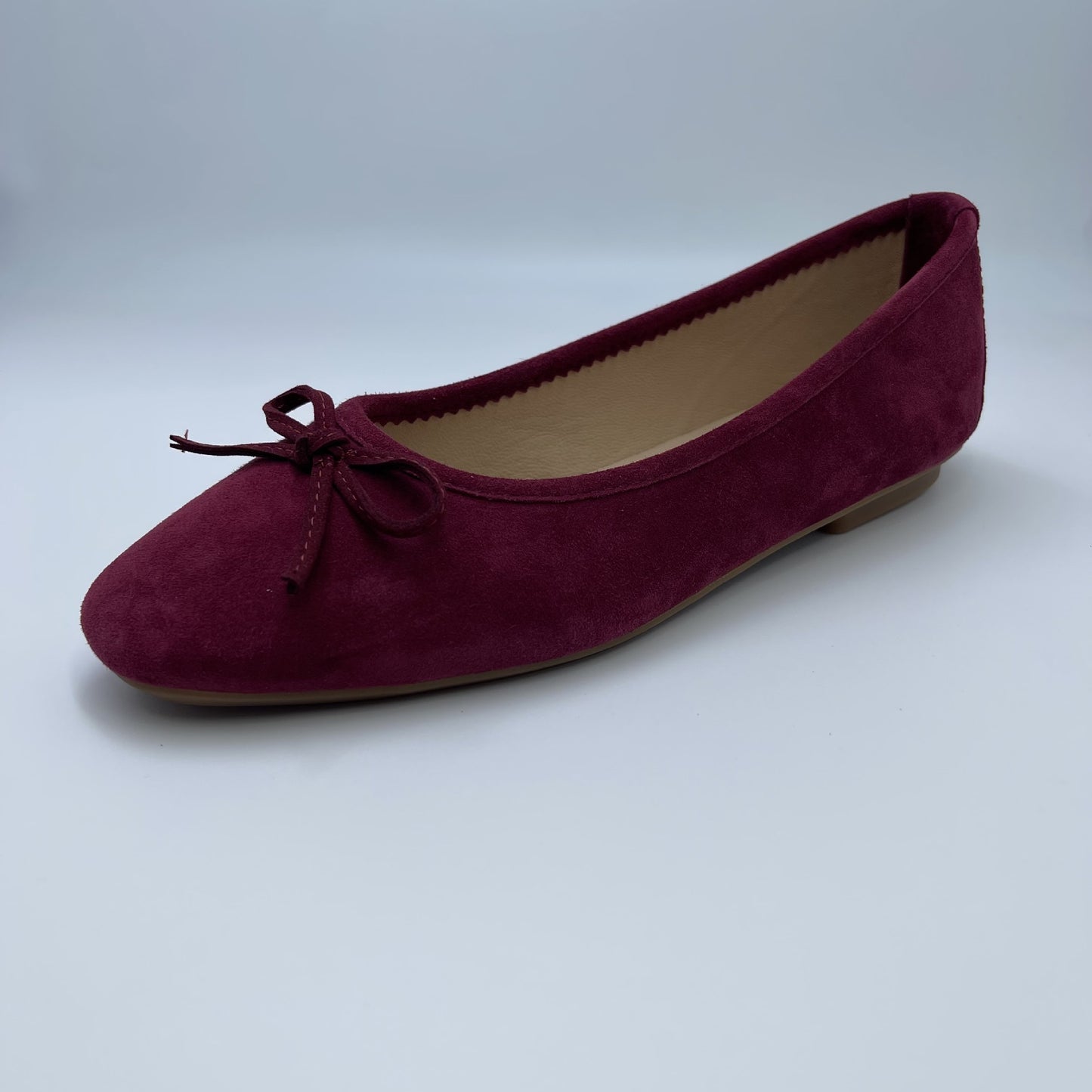 Women's Color Ballet Sheep Split Slip-on Bow Casual Shoes