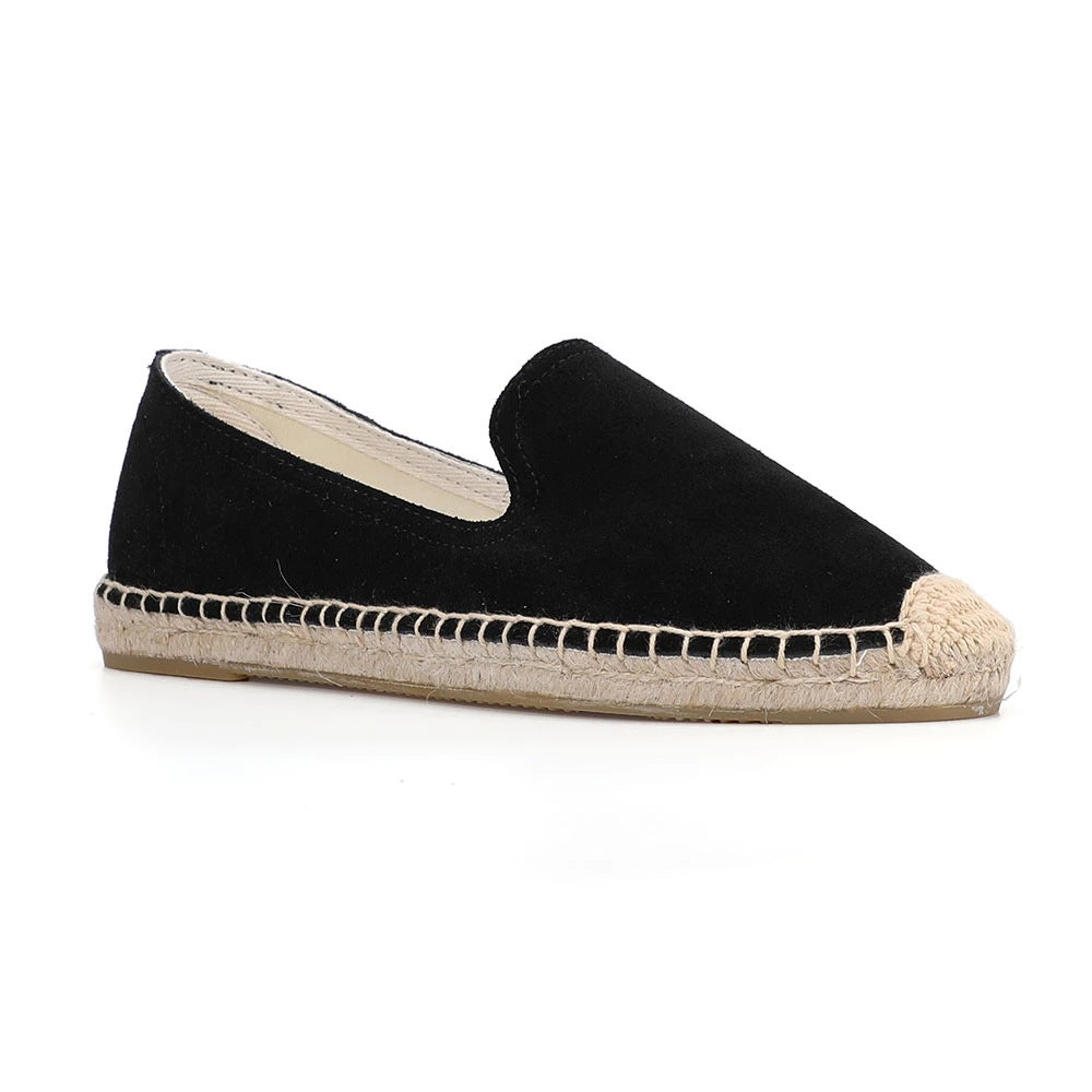 Round Head Leisure Pumps Cow Suede Casual Shoes