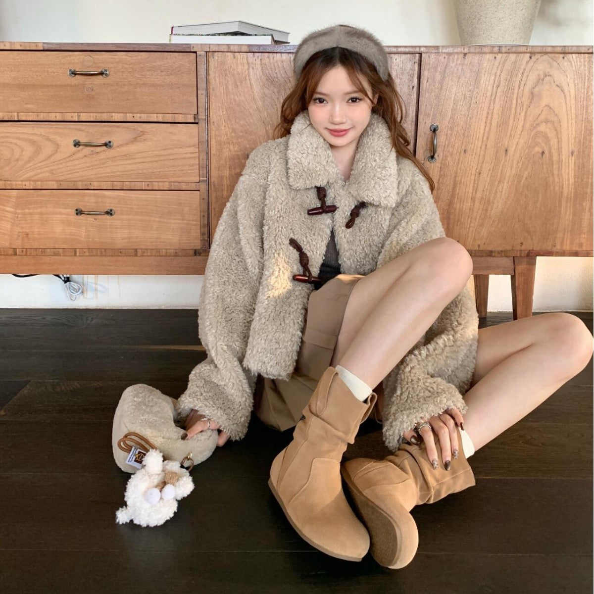 Women's Su Doll Head Height Increasing Insole Boots