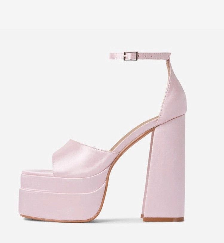 Women's Toe Waterproof Platform Super High Model Sandals