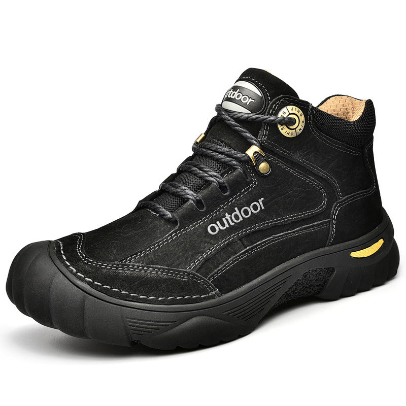 Men's Winter Fleece-lined Thickening Plus Size Cotton Middle Casual Shoes