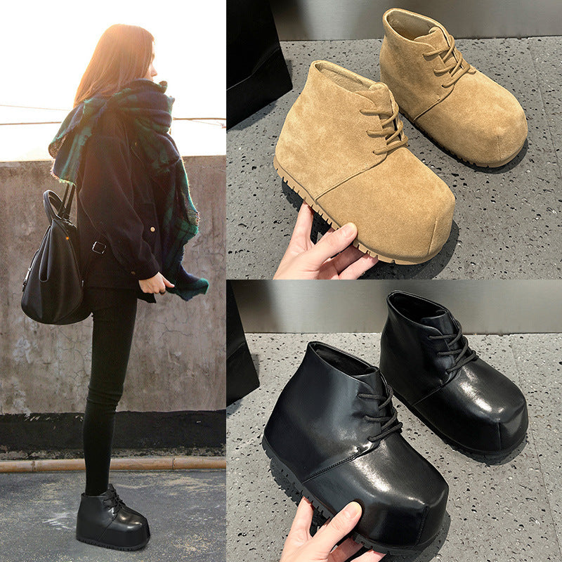 Women's Thick-soled High-rise Booties Martin Super Hot Boots