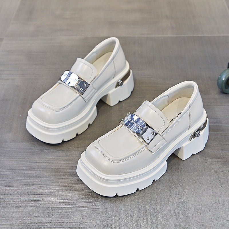 Women's British Style Elevator Wild Retro Muffin Casual Shoes