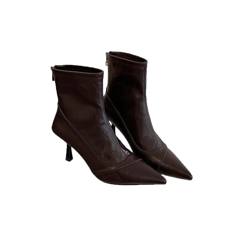 Martin Back Zipper Commuter Booties White Boots