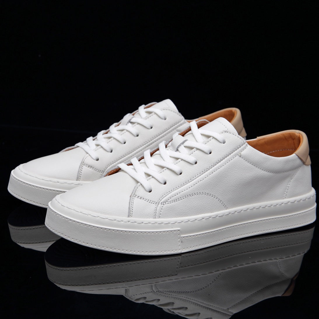 Men's Wear Summer Breathable Trendy Single Bottom White Casual Shoes