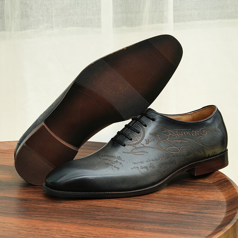 Men's Vintage Genuine Business Formal Wear Italian Leather Shoes