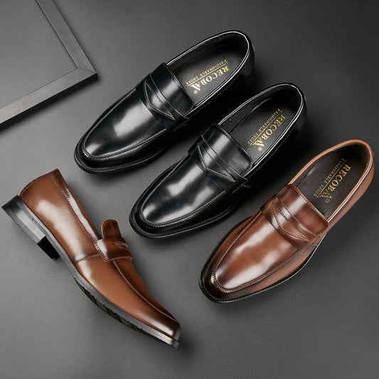 Men's Pedal Slip On Business Formal Classic Leather Shoes