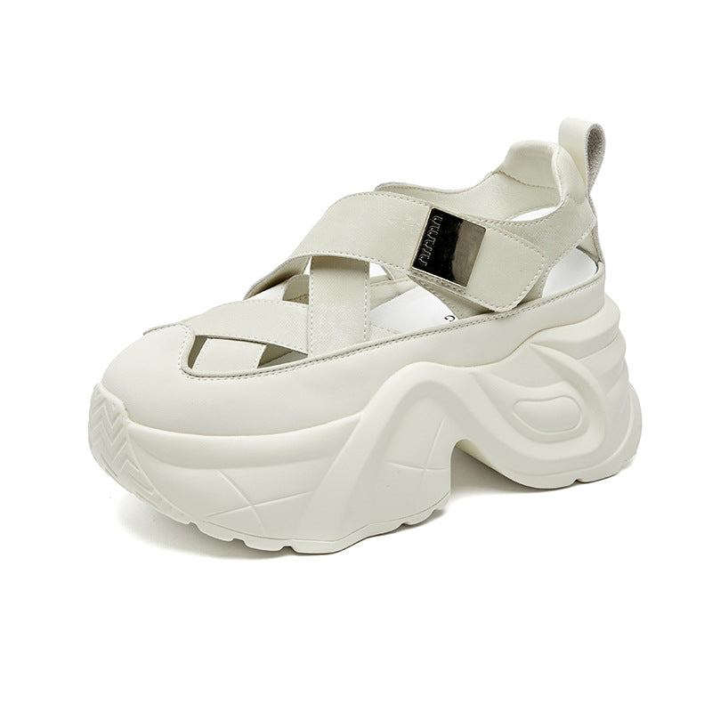 Women's & Men's High-grade White Summer Platform Height Increasing Sandals