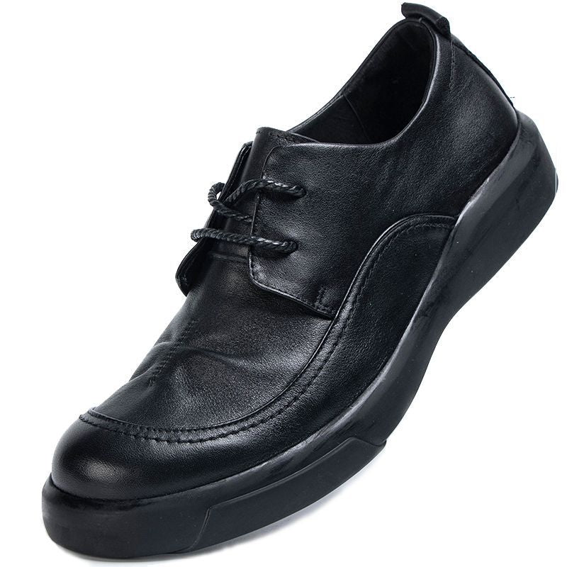 Men's Real Breathable Wearable Round Toe Soft Leather Shoes