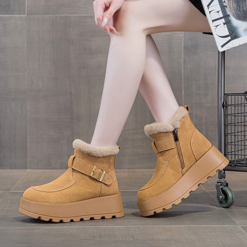 Women's Presale Genuine Cotton Winter Fleece-lined Retro Casual Shoes