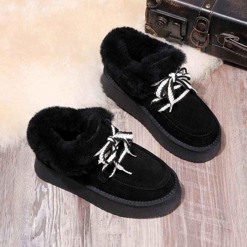 Women's Genuine Thick-soled Fur Integrated Winter Warm Boots