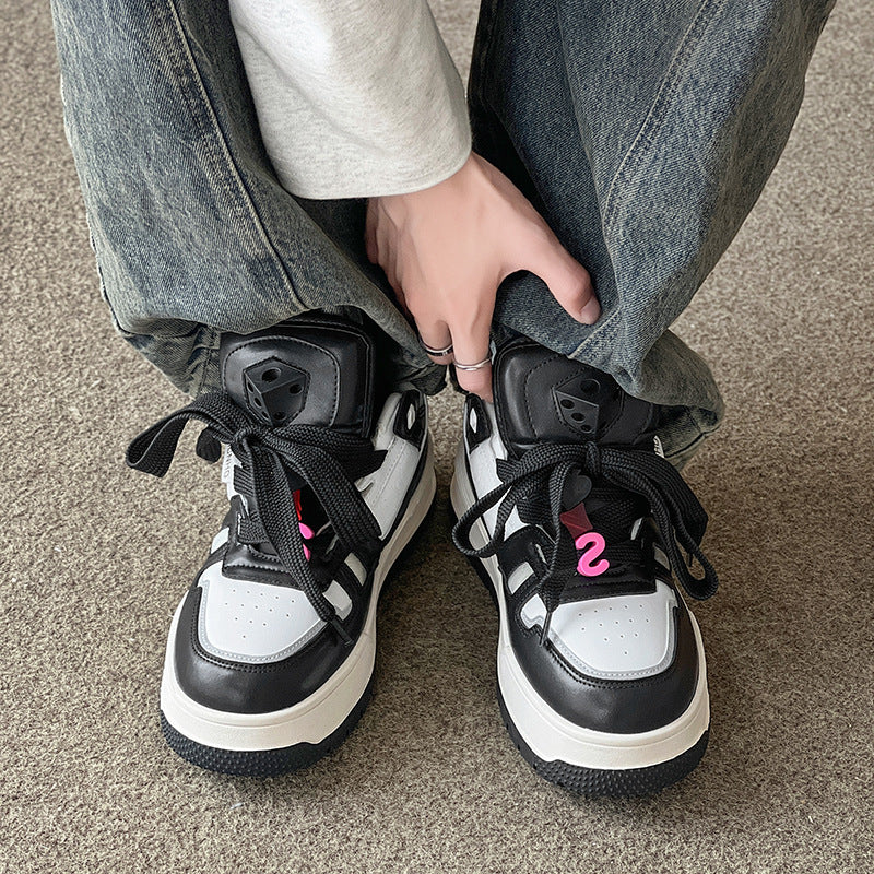 Lovers Lucky Pang Ding Dice Platform Casual Shoes