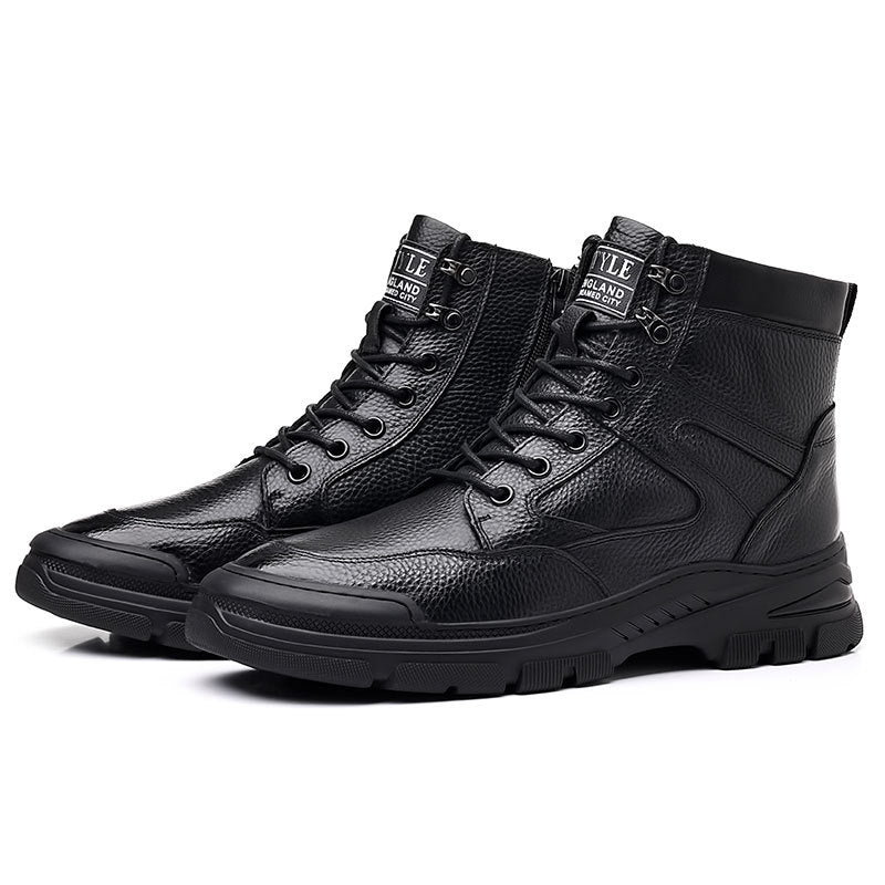 Men's Cotton Warm Real With Fleece Lining Snow Boots