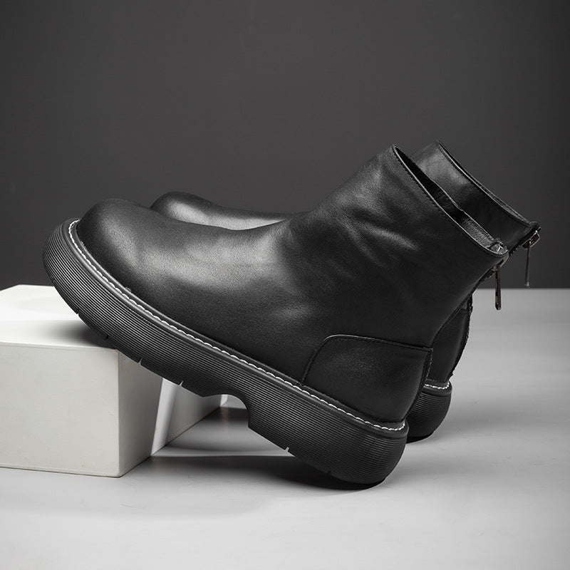 Men's Platform Chelsea Short Trendy Fashion British Style Boots