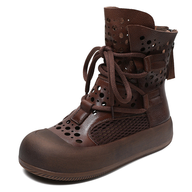 Women's Out Martin Breathable Full Grain Cowhide Boots