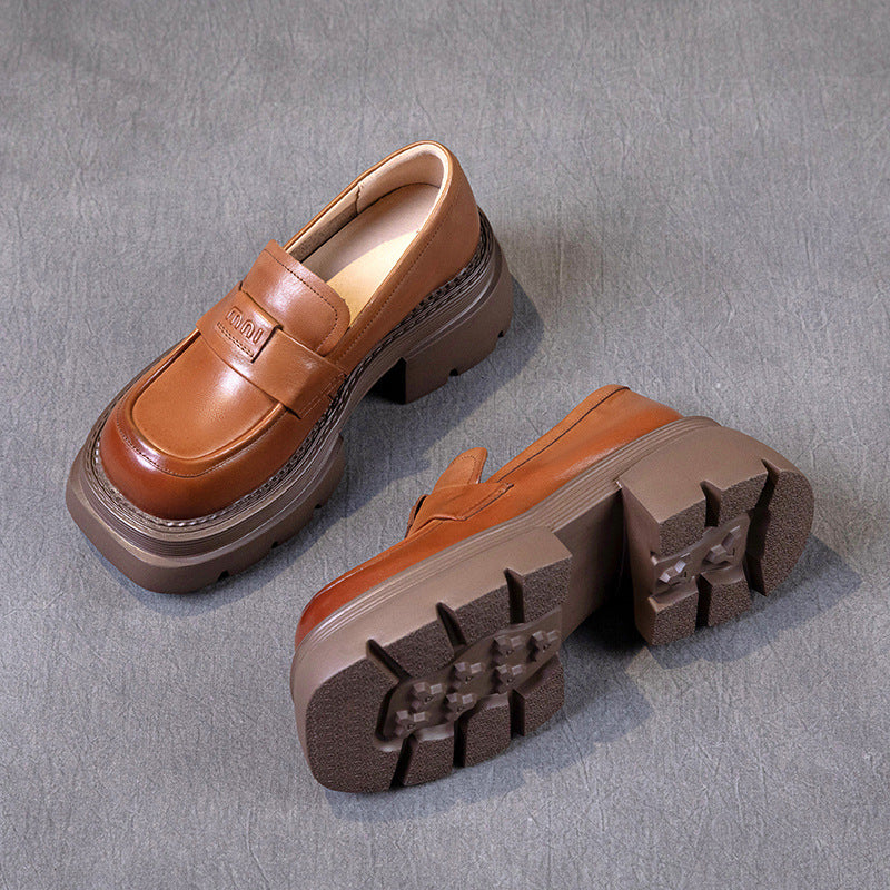 Women's First Layer Cowhide Autumn Genuine Thick Loafers