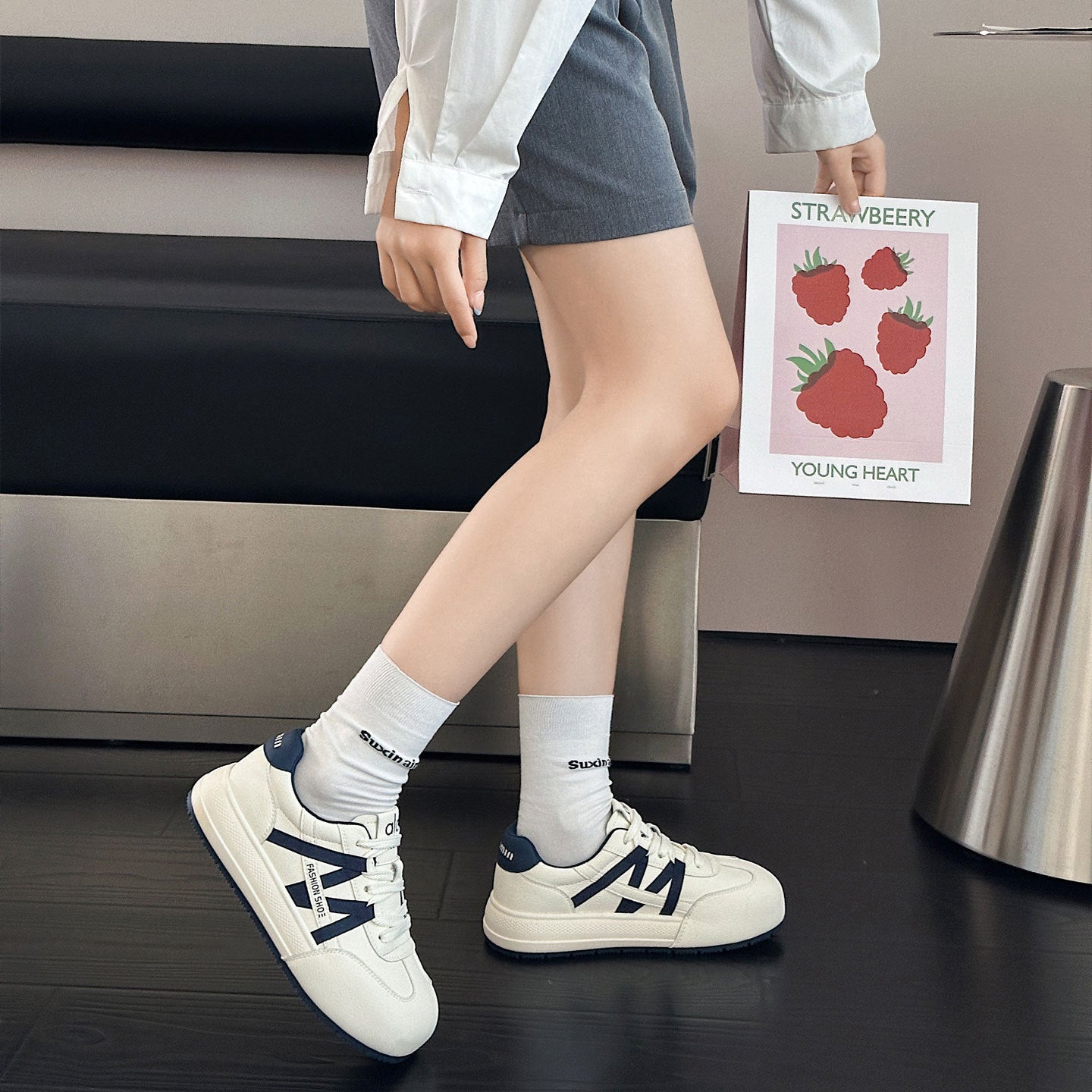 Women's Platform Genuine Fashionable White Autumn Lightweight Women's Casual Shoes