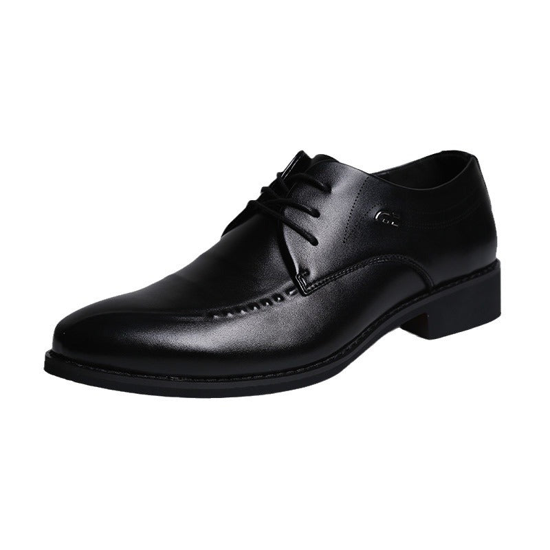 Men's Height Increasing Insole Genuine Breathable British Trendy Men's Business Leather Shoes