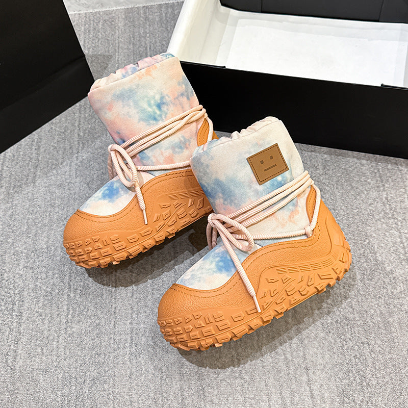 Women's Feet For Winter Thickened Warm Sleeve Cotton Boots