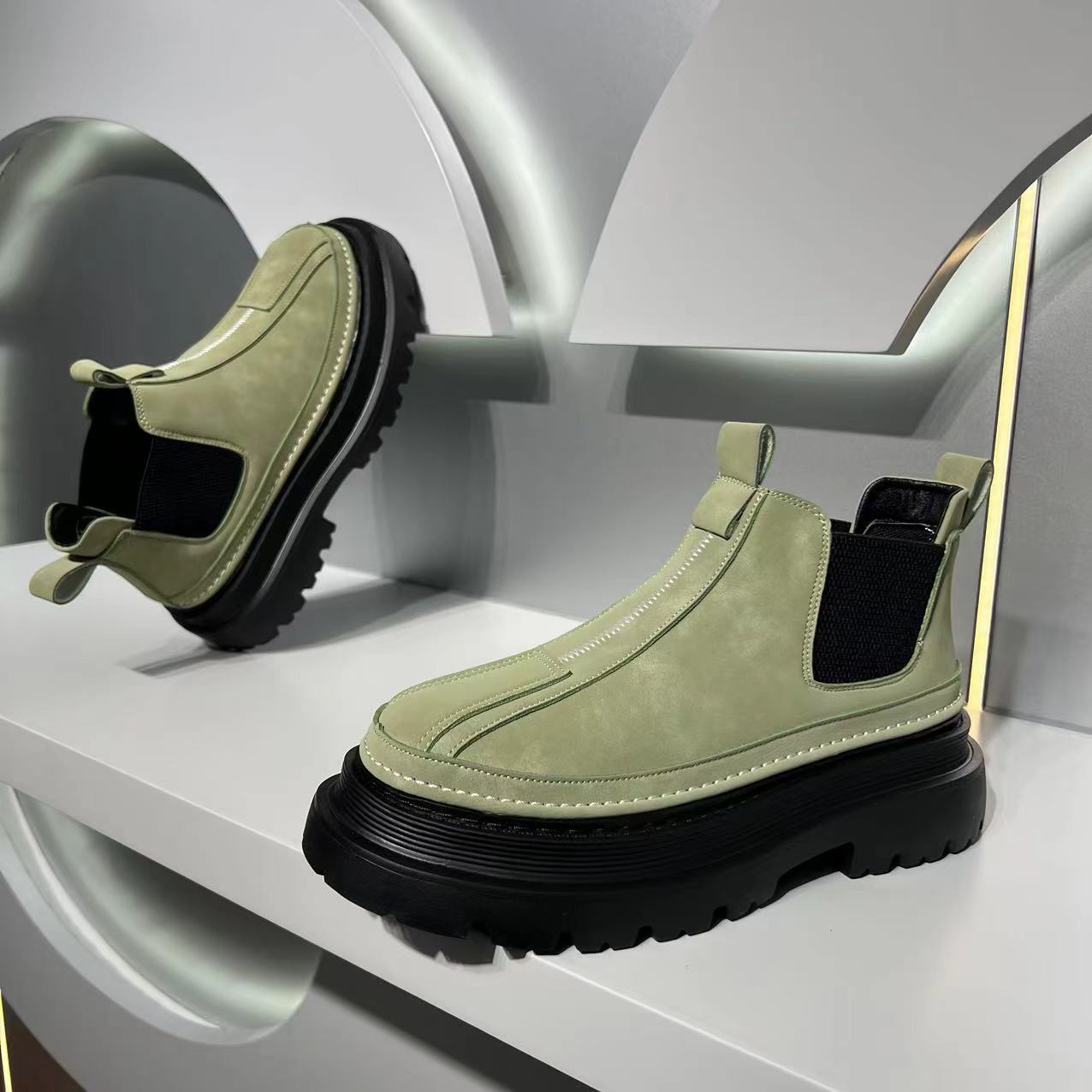 Men's Korean Style Versatile Height Increasing Fashion Martin Ankle Sneakers