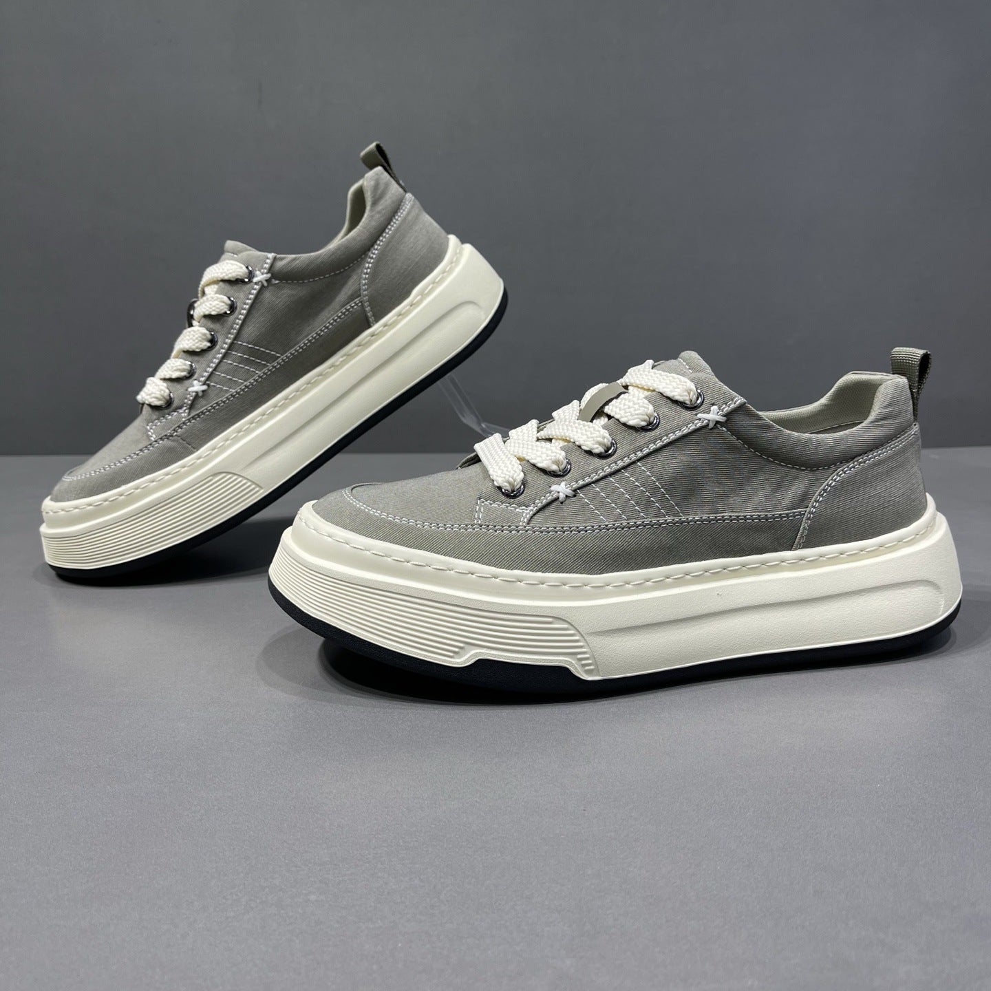 Men's Korean Style Knitted Cloth Low Top Sports Men's Board Shoes