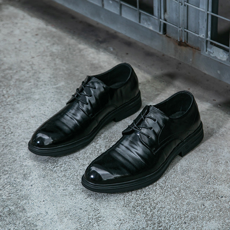 Men's Breathable Genuine Business Formal Wear Soft Bottom Leather Shoes