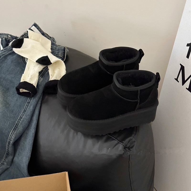 Women's Fashion New Thick-soled Fur Ankle Snow Boots