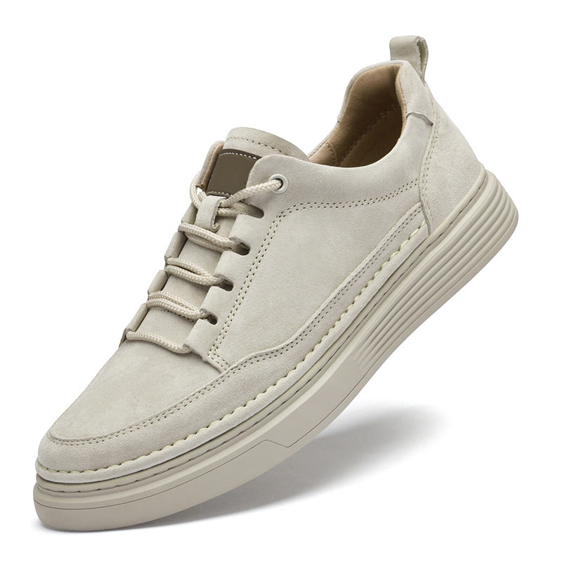 Men's Plus Size Trendy Board Breathable Round Leather Shoes