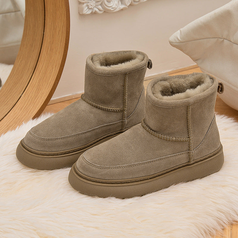 Women's For Winter Fleece-lined Thickened Northeast Warm Snow Boots