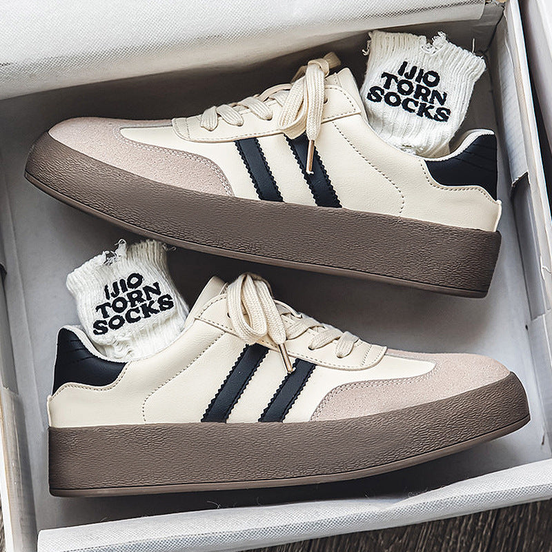 Men's Plus Size White Retro German Training Men's Shoes