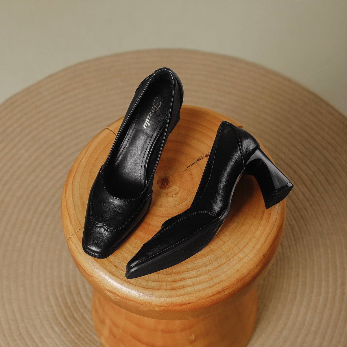 Women's High Elegant Retro Square Toe Low-cut Commute Not Tired Feet Women's Fashion Shoes