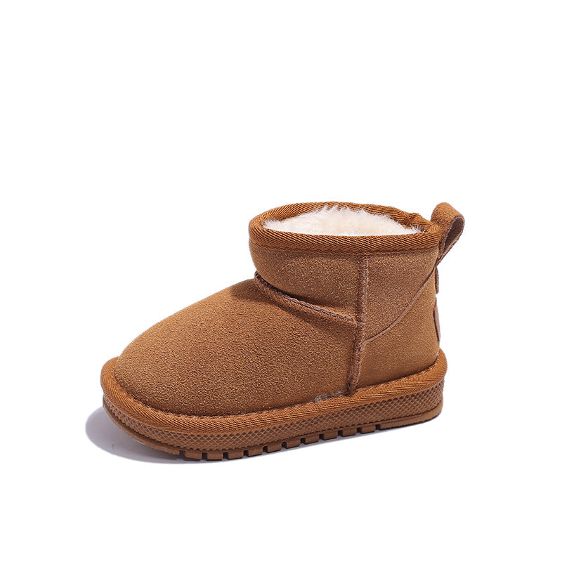 Children's Genuine For Winter Fleece-lined Thickened Boy's Kid's Snow Boots