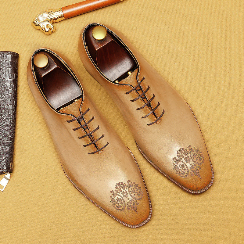 Men's Carved Business Formal Wear Oxford An Leather Shoes