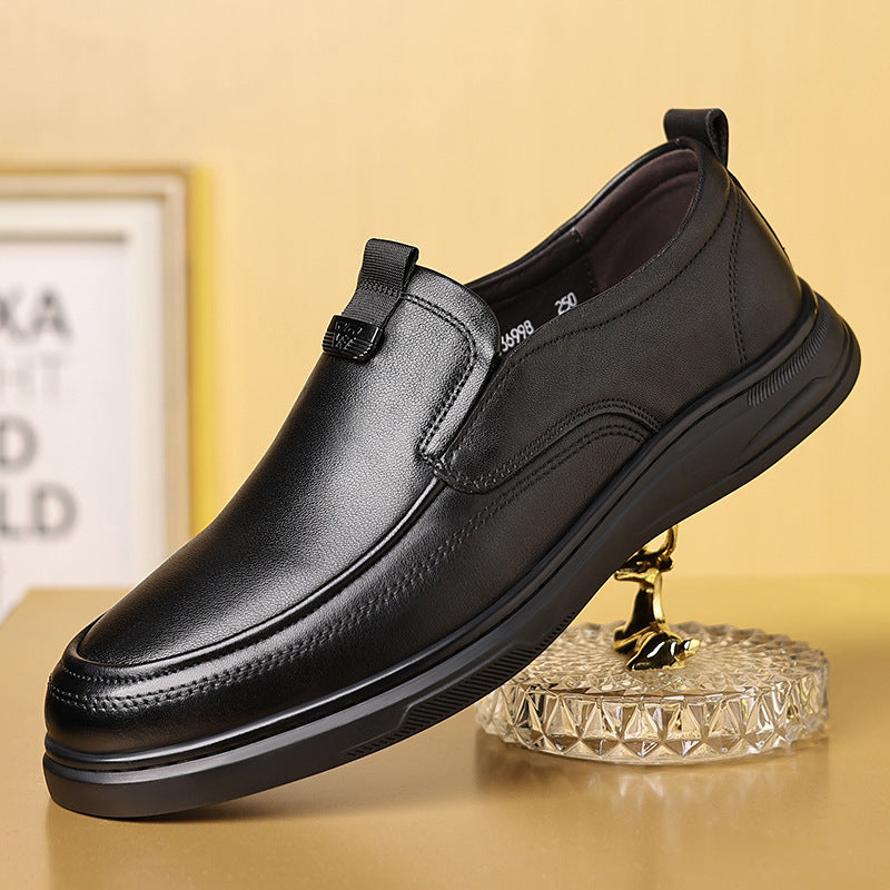Men's Layer Cowhide Comfortable Genuine Soft Bottom Leather Shoes