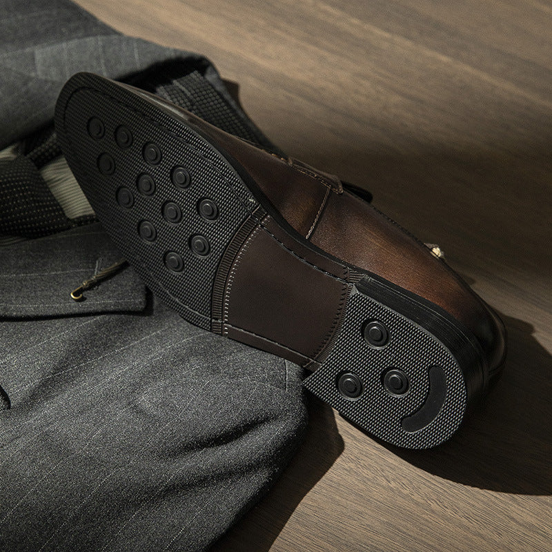 Men's Hours Business Formal Wear First Layer Leather Shoes