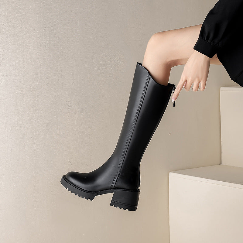 Knee High Riding Back Zipper Height Boots