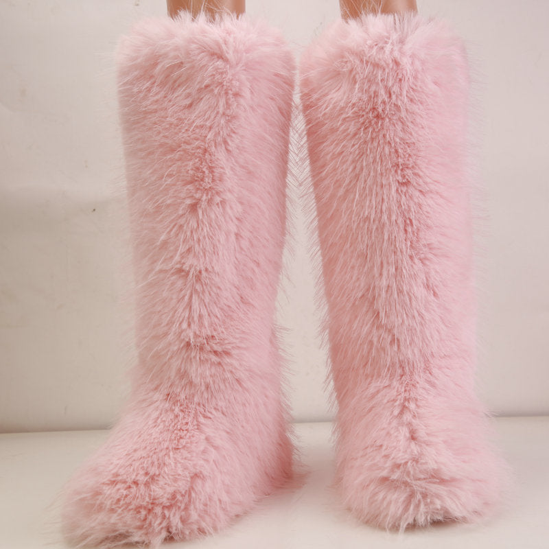 Women's Over The Knee Female Fleece-lined Winter Boots