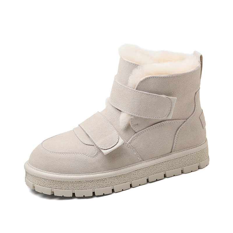 Women's Winter Fleece-lined Thick Short Trendy Bottom Boots