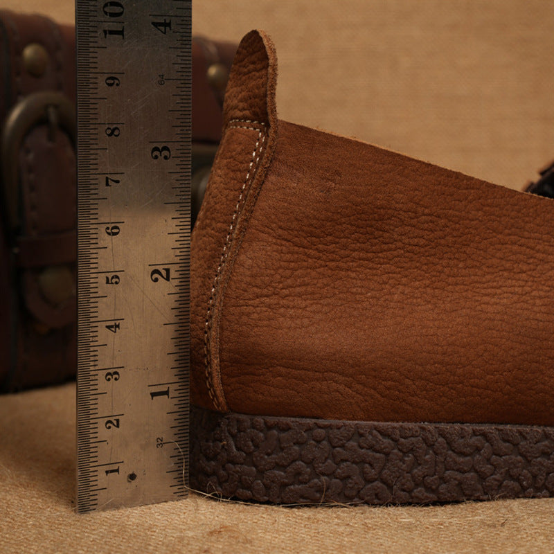 Men's Flat Pumps Slip-on Business Lightweight Fashion Leather Shoes