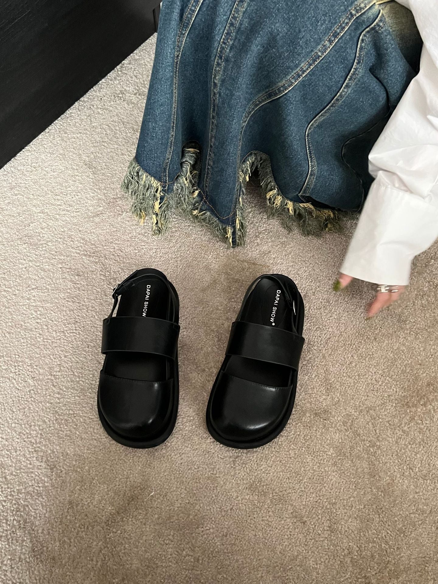 Women's British Style Retro Raise The Bottom Slippers